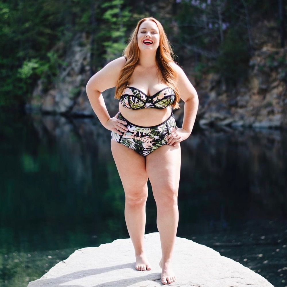 Palm Print Underwire Bikini